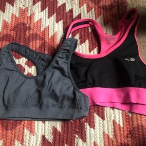 grey and black sports bra bundle